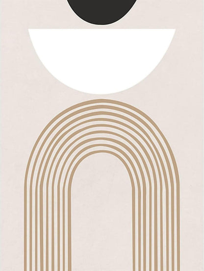 3er Premium Poster Set Moderne Abstrakt Kunst Wandbilder ohne Rahmen Beige