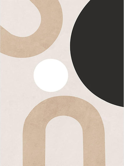 3er Premium Poster Set Moderne Abstrakt Kunst Wandbilder Leinwandbild Boho Deko 40x50cm Beige