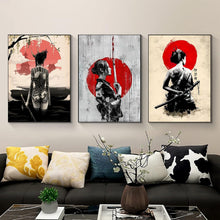 Japanisch Frau Poster Leinwand Wandkunst Wohnzimmer Deko 3er Set