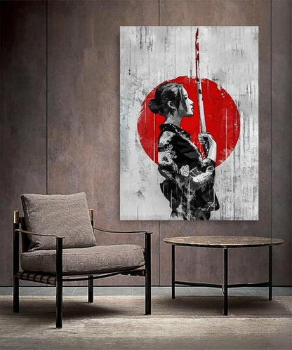 LYBOHO Japanische Frau Poster Leinwand Bilder Wandkunst Wohnzimmer 3er Set