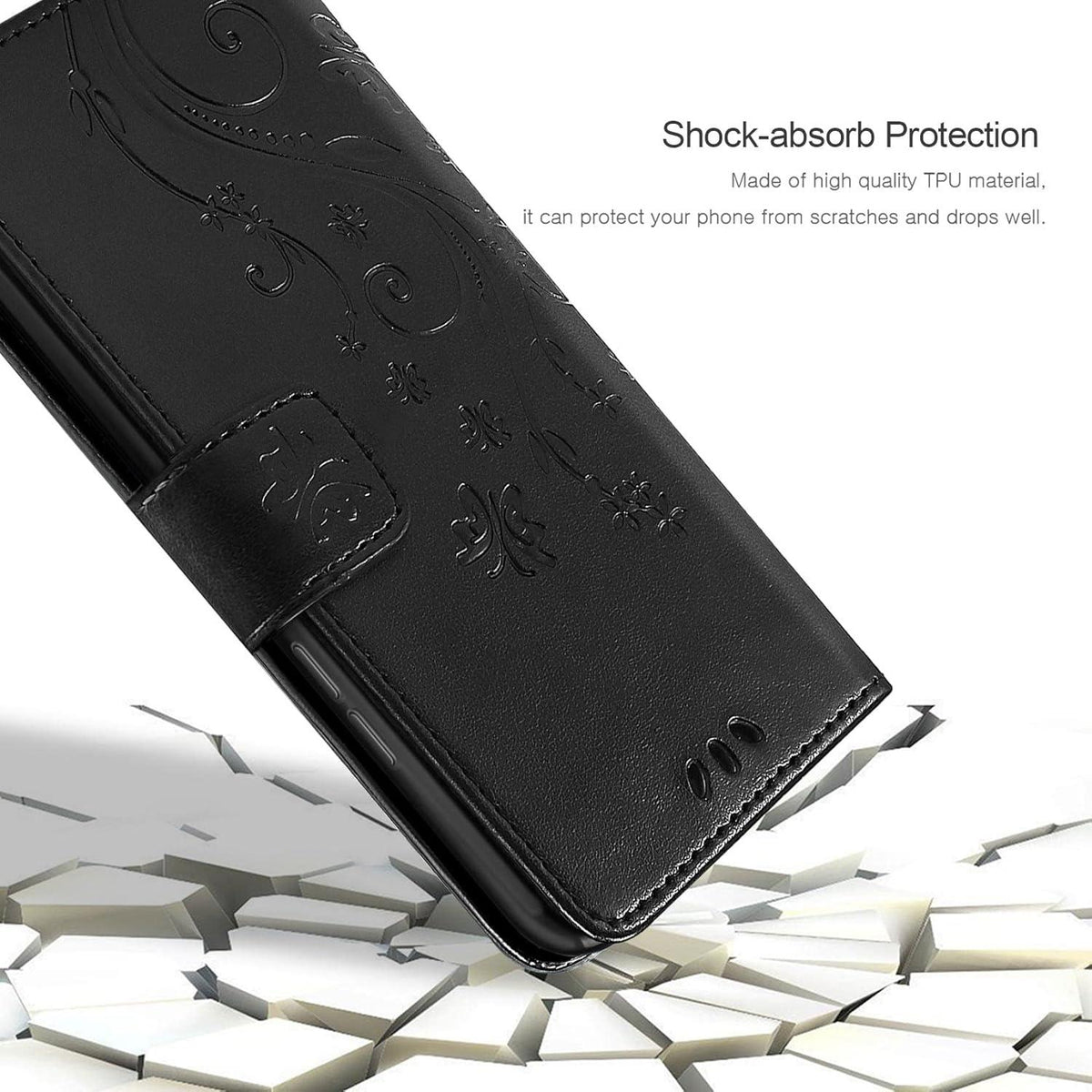 AROYI Samsung Galaxy A54 5G Lederhülle Wallet Case Schwarz