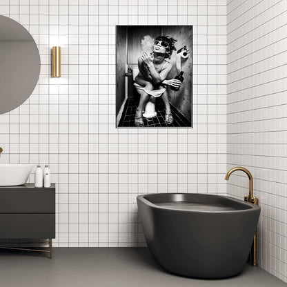 Moderne Schwarz Weiß Modebilder Set - Leinwand Poster