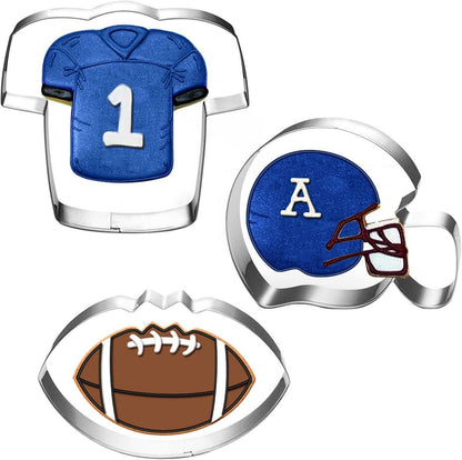 Fußball Ausstechformen Set-3er Pack - American Football & Trikot
