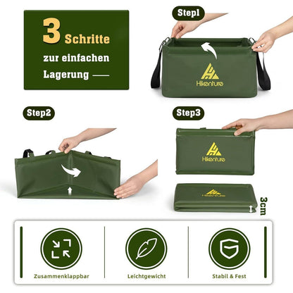 HIKENTURE Outdoor Faltschüssel 15L Army Green