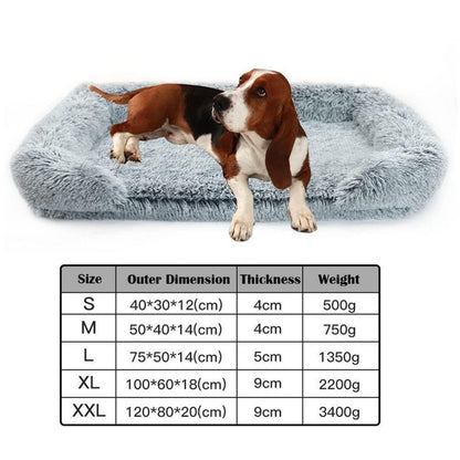 Orthopädisches Hundebett mit abziehbaren Bezug - Grau, XL