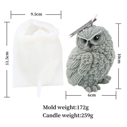 3D Eule Silikonform für Kerzen, Seife & Schokolade DIY