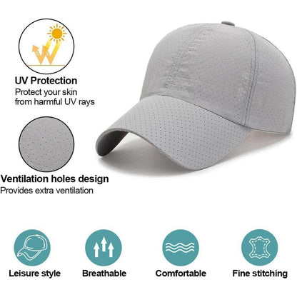 Herren Baseball Cap atmungsaktiv & schnelltrocknend Grau
