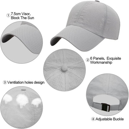 Herren Baseball Cap atmungsaktiv & schnelltrocknend Grau
