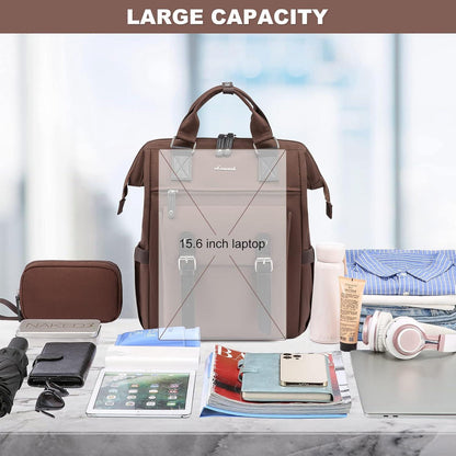 Modern Laptoprucksack Damen 17 Zoll USB Wasserdicht Schwarz