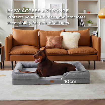Orthopädisches Hundebett XXL Grau 134x106 cm