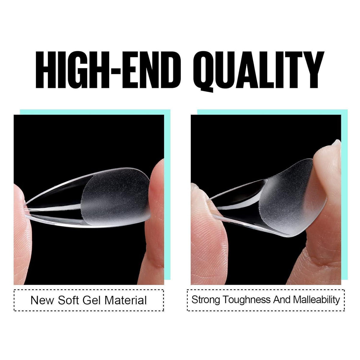 Almond Medium Gel Nageltips - 240 Stück, 12 Größen