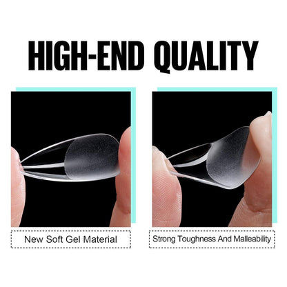 Almond Medium Gel Nageltips - 240 Stück, 12 Größen