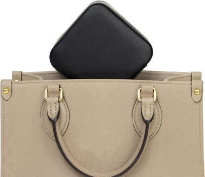Schwarzes Mini Schmuckkästchen für Damen, Tragbare Schmuckbox