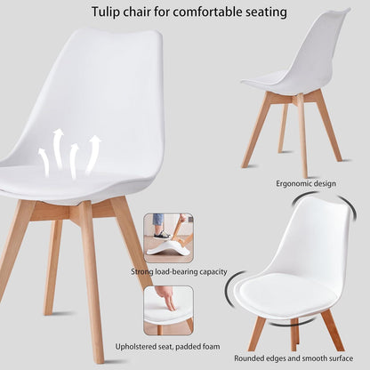 Esszimmerstühle 4er Set Weiß | Skandinavisches Design & Komfort