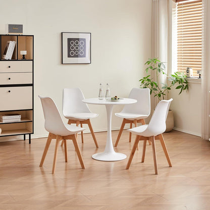 6 Esszimmerstühle Weiß – Skandinavische Designstühle in Lederoptik