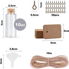30 Stück Mini Glasflaschen mit Korken,10ml - DIY Hochzeit