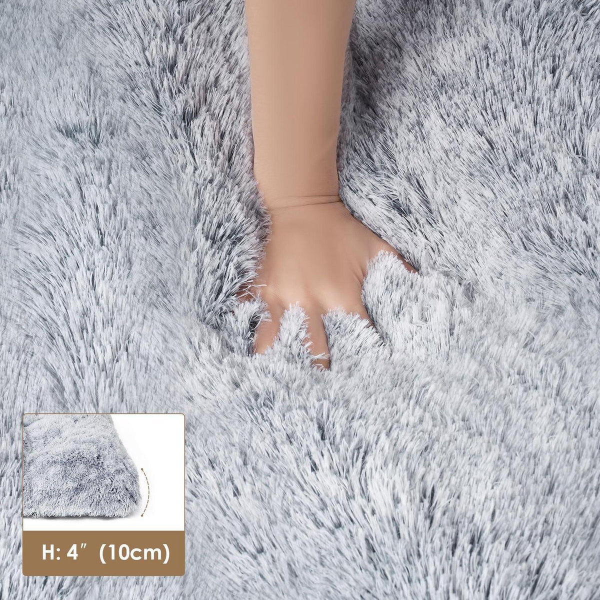 Flauschiges Hundebett XL Grau – Waschbar & Rutschfest