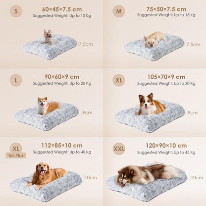 Flauschiges Hundebett XL Grau – Waschbar & Rutschfest