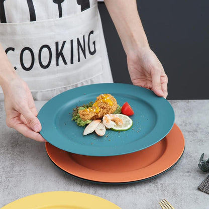 10 Zoll Kunststoff Teller Set – 8 Stück, Spülmaschinenfest & Unzerbrechlich