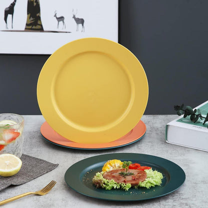 10 Zoll Kunststoff Teller Set – 8 Stück, Spülmaschinenfest & Unzerbrechlich