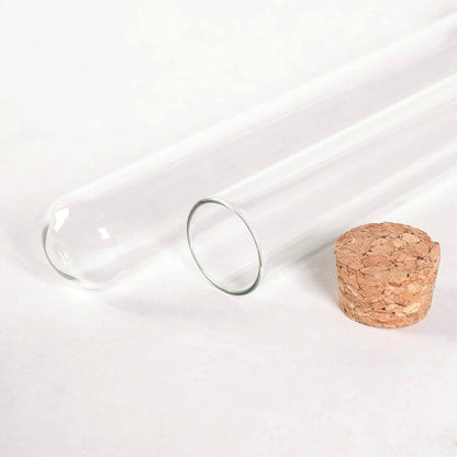 10er Set Transparente Reagenzgläser mit Korken