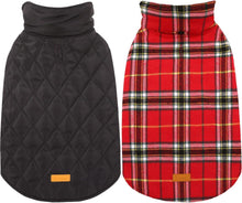 Hundemantel Winter Wasserdicht Warm Kariert XS Hellrot