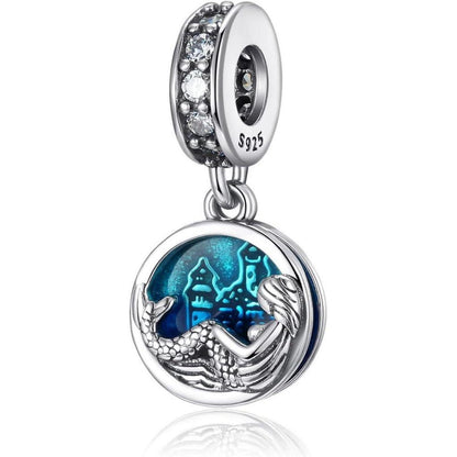 925 Sterling Silber Charm Anhänger - Schmetterling Herz für Damen Armband & Halskette