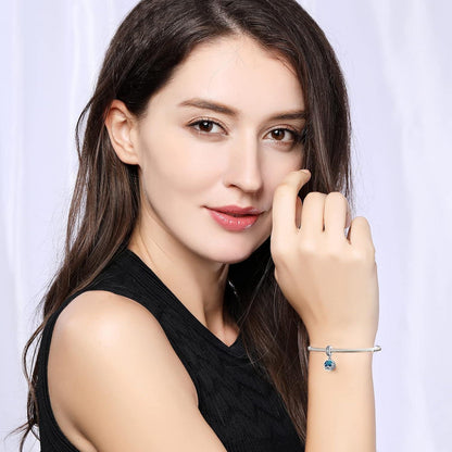 925 Sterling Silber Charm Anhänger - Schmetterling Herz für Damen Armband & Halskette