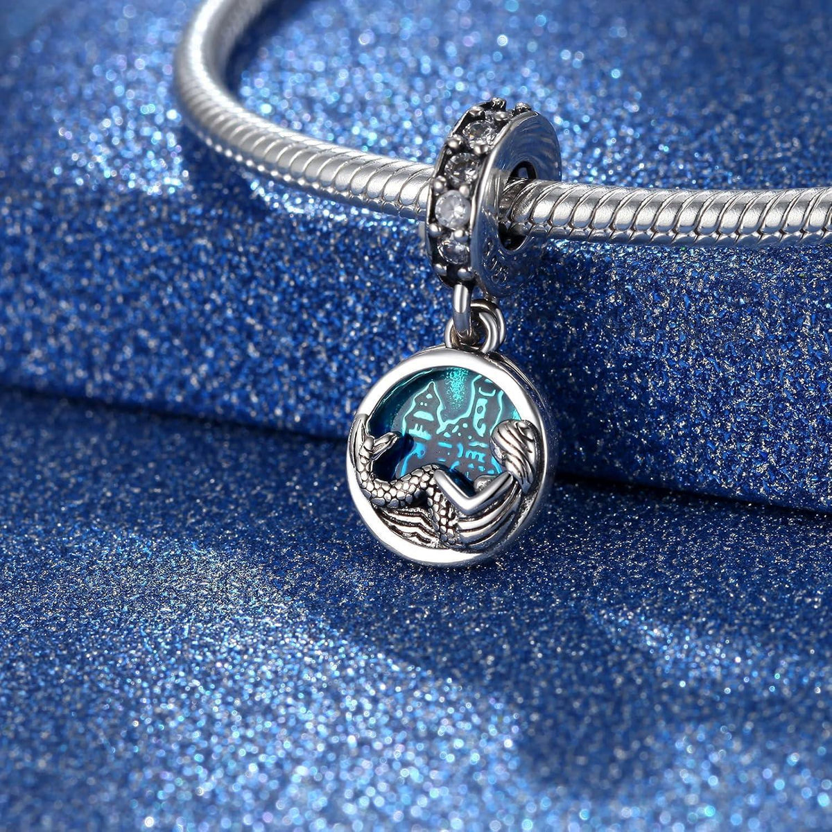 925 Sterling Silber Charm Anhänger - Schmetterling Herz für Damen Armband & Halskette