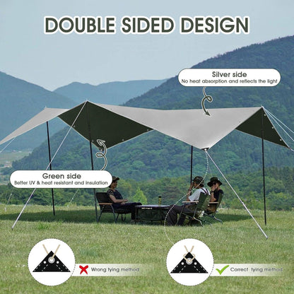 Abdeckplane 3x6m wasserdicht – Schutzplane PE Gewebe mit Ösen