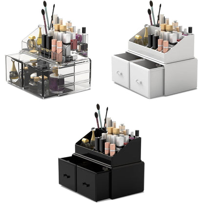 Kosmetik Organizer 2 Lagen Transparent für Bad & Schlafzimmer