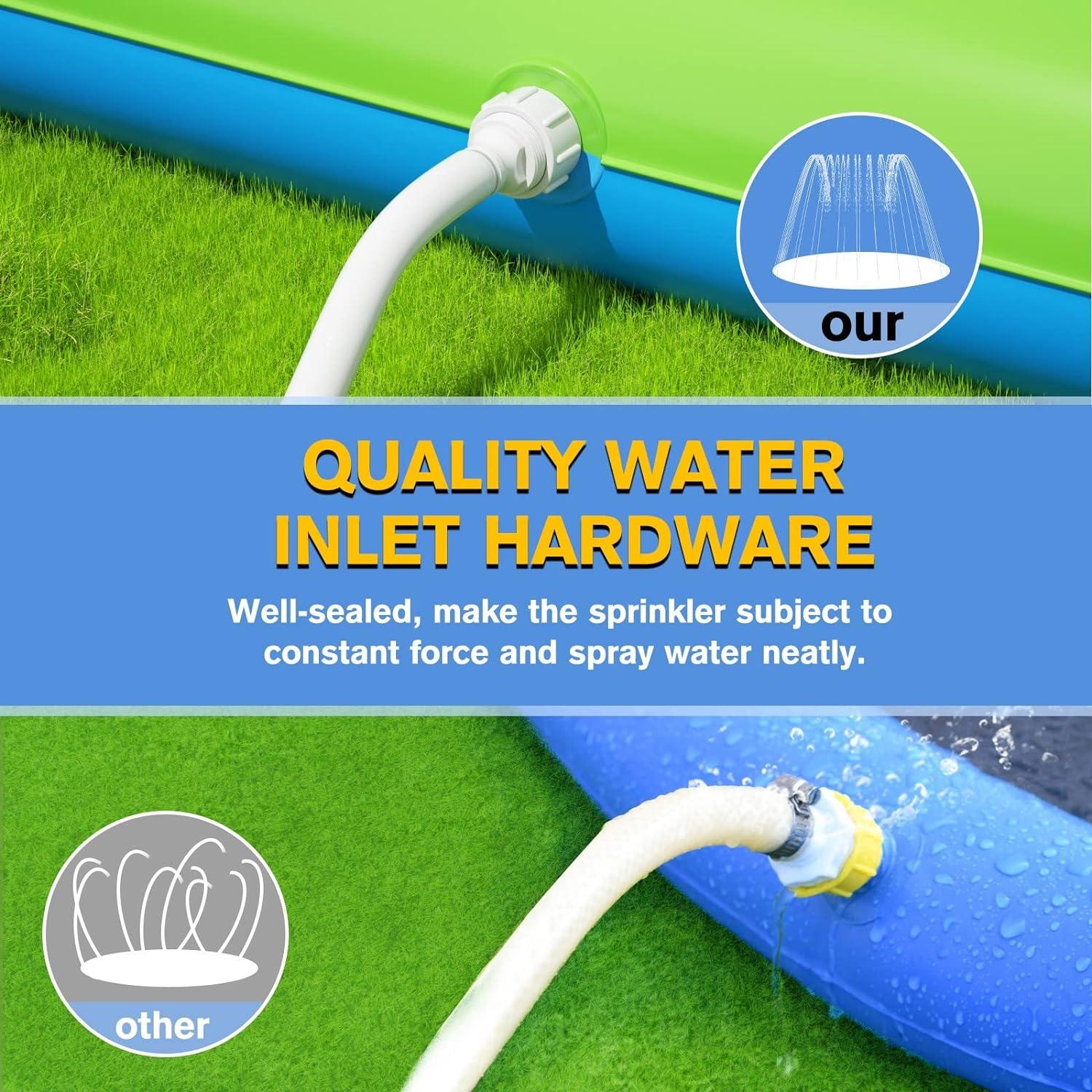 Pecute Sprinkler Splashpad für Hunde - Blau 150x150x15cm