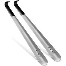 ZOMAKE Schuhlöffel Metall Lang 42cm - 2er Set Silber Shoe