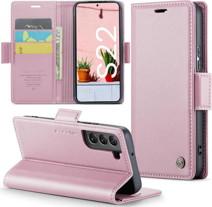 Samsung Galaxy S22 5G Hülle Premium Leder Klapphülle RFID Schutzhülle