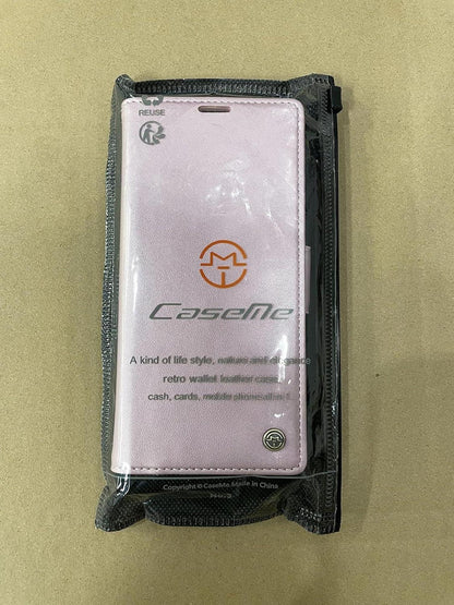 Leder Handyhülle Samsung Galaxy S22 5G Flip Case RFID 6,1 Zoll Rosa Gold