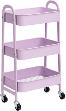 Aufbewahrungswagen 3-Etagen Metall Utility Cart mit Rädern