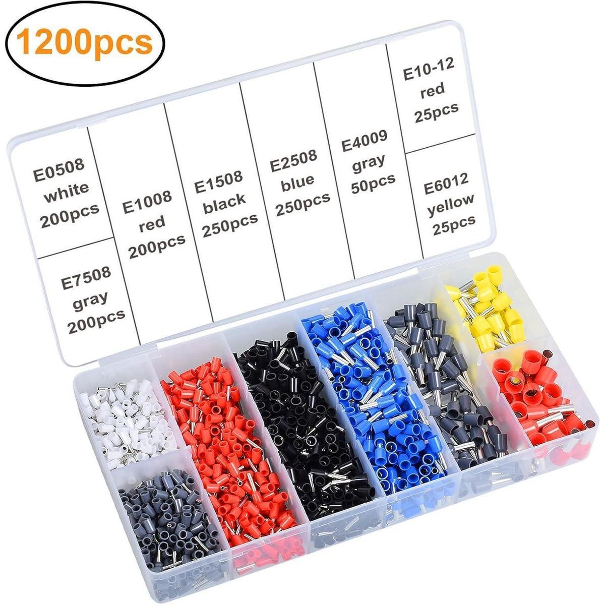 Crimpzange Aderendhülsen Set mit 1200 Stück für 0,25-10 mm²