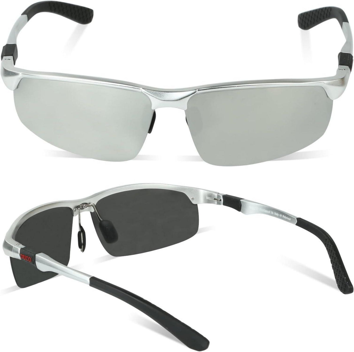 DUCO Herren Polarisierte Sport Sonnenbrille Al-Mg Rahmen