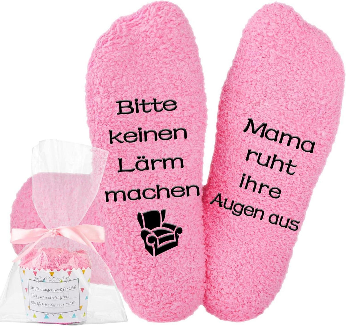 Rutschfeste Flauschige Mama Socken Geschenkidee Weihnachten Geburtstag