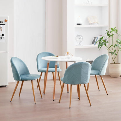 Samt Esszimmerstühle Set (Grün, 4er-Set) – Modern & Komfortabel