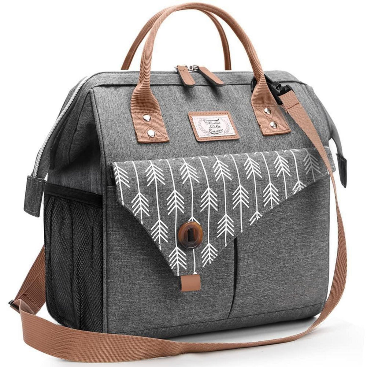 Kühltasche Damen Grau – Isolierte Lunchtasche für Arbeit & Picknick