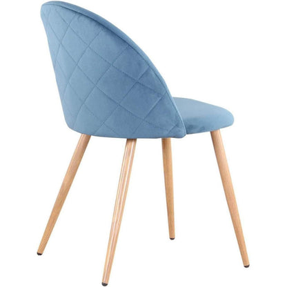 Samt Esszimmerstühle Set (Blau, 6er-Set) – Modern & Komfortabel