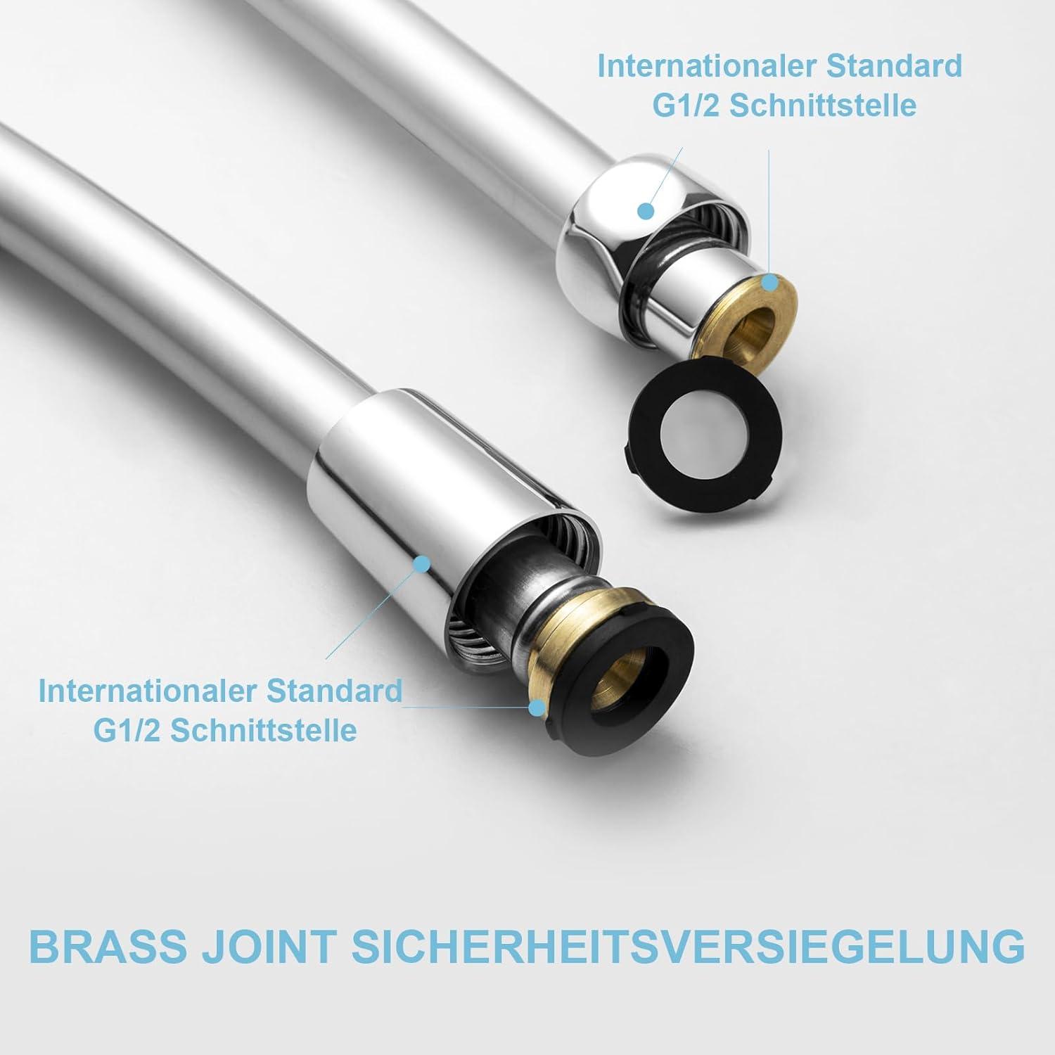 Brauseschlauch Duschschlauch PVC Universal Duschrohr 2,5m Hochdruck