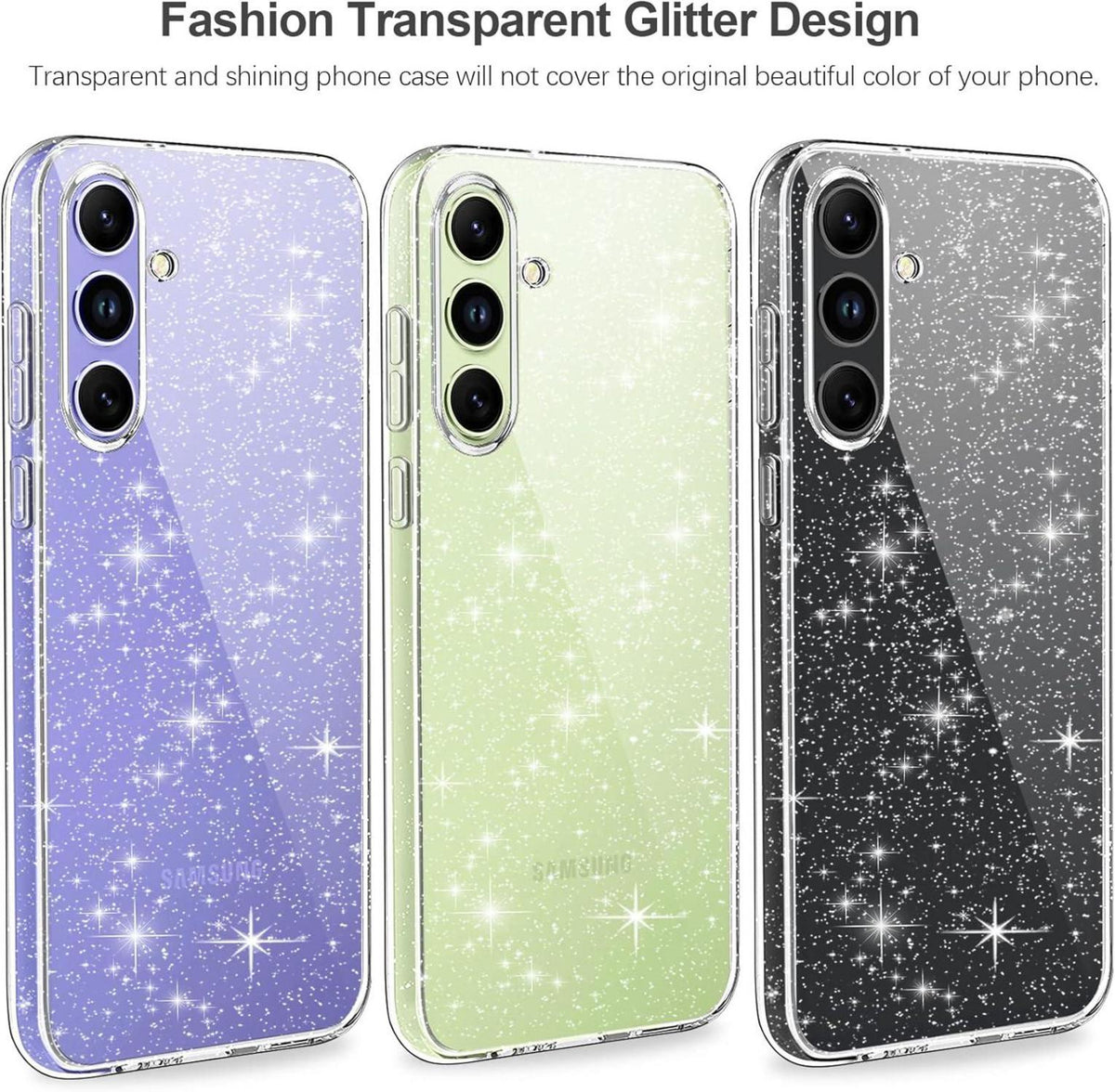 Glitzer Handyhülle Samsung Galaxy A54 5G Transparent Case