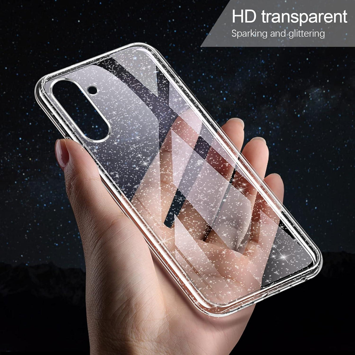 Hülle Samsung Galaxy A54 5G Glitzer Transparent Weiche TPU Silikon Case