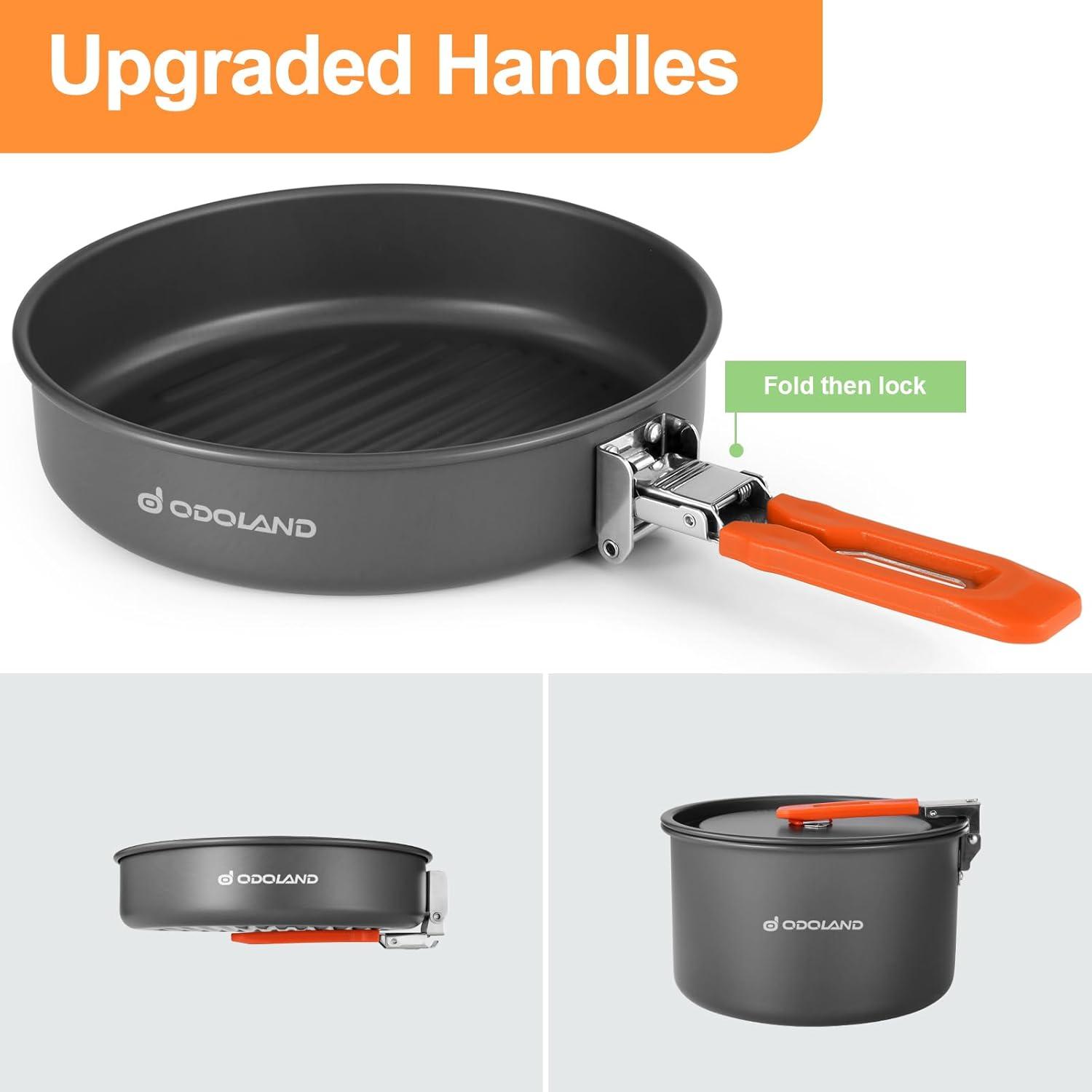 Odoland Camping Kochgeschirr Set für Outdoor Kochen