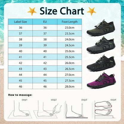 Wasserschuhe Damen Herren Schnelltrocknend Grün 36-46