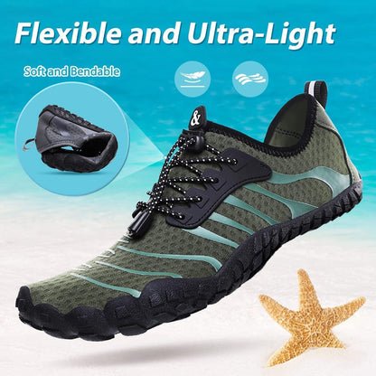 Wasserschuhe Damen Herren Schnell Trocknend Grün 36-46 EU