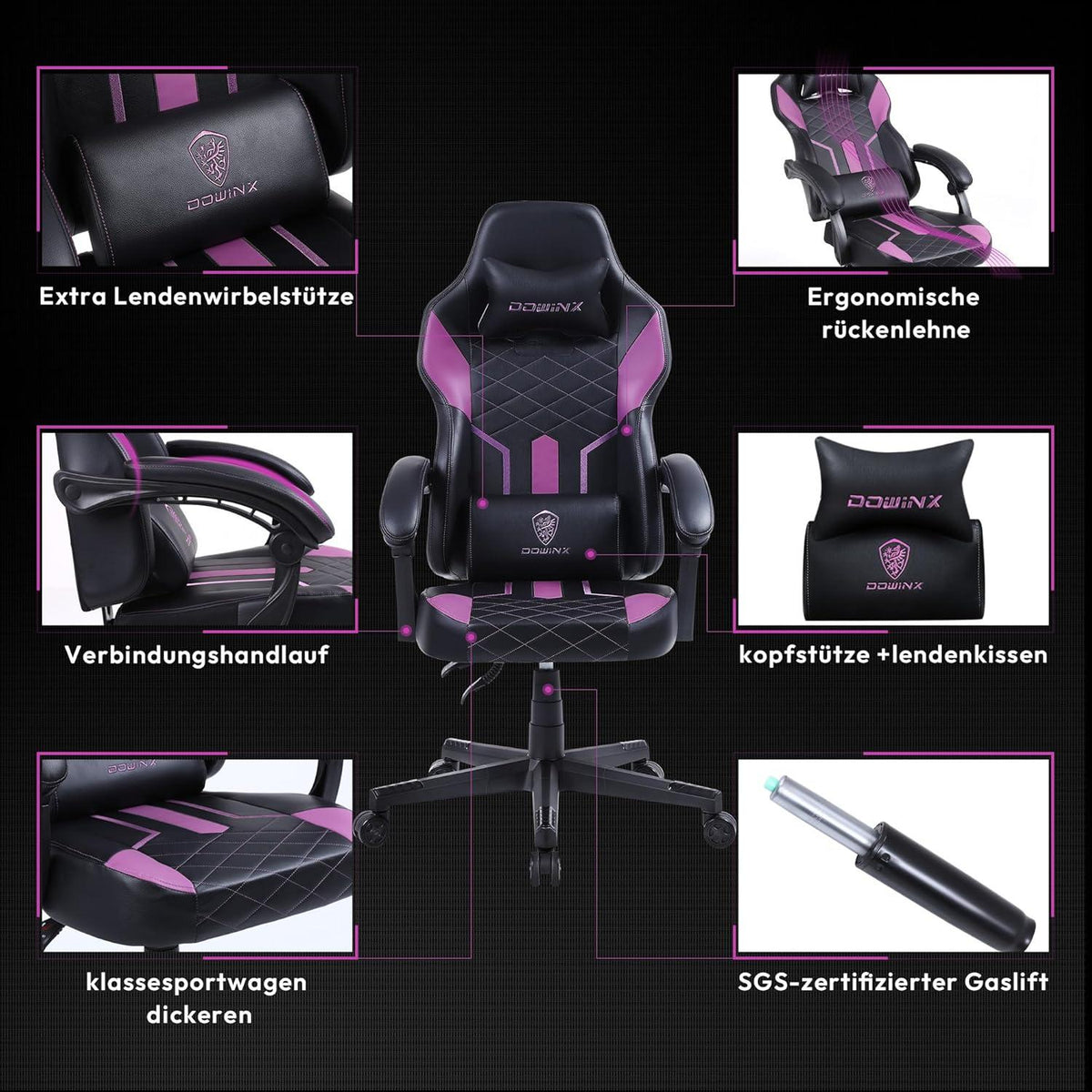 Gaming Stuhl Racing Gamer Stuhl mit Frühling Kissen und
