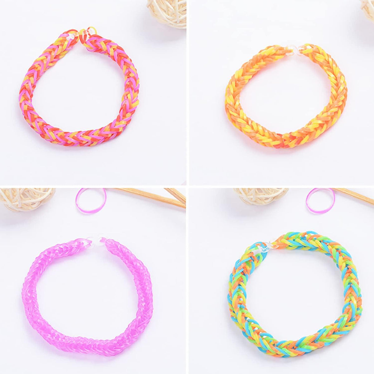 2500er Loom Bänder Set mit Zubehör für Kinder, Mädchen & Jungs
